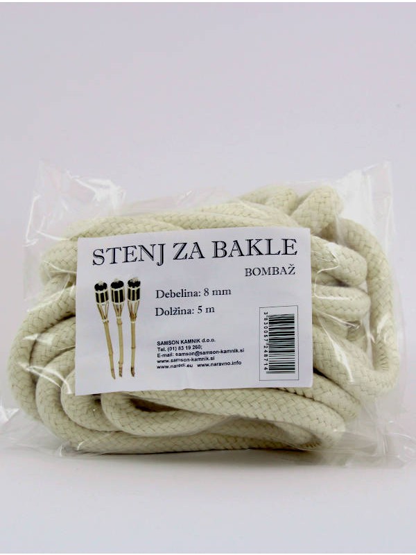 STENJ ZA BAKLE bombaž 8 mm 5 m