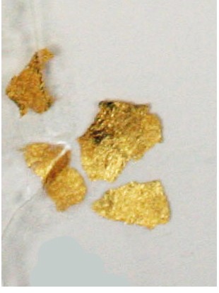 Zlat prah 22 karat - grob (velikost 4) 1g