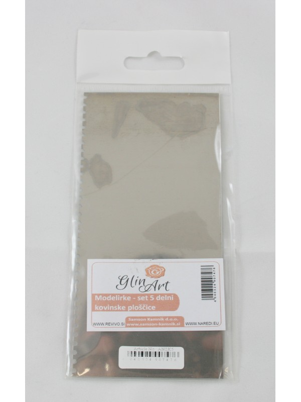 Modeling tools - set 5 piece metal plates