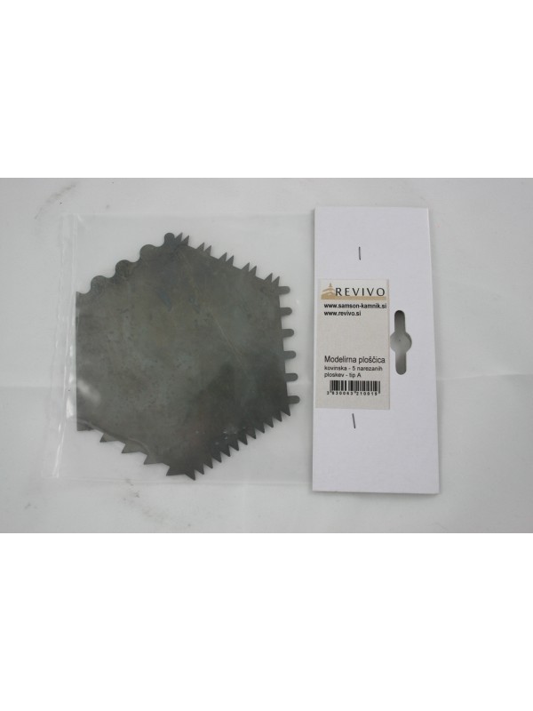 Modelirna ploščica kovinska - 5 narezanih ploskev - tip A