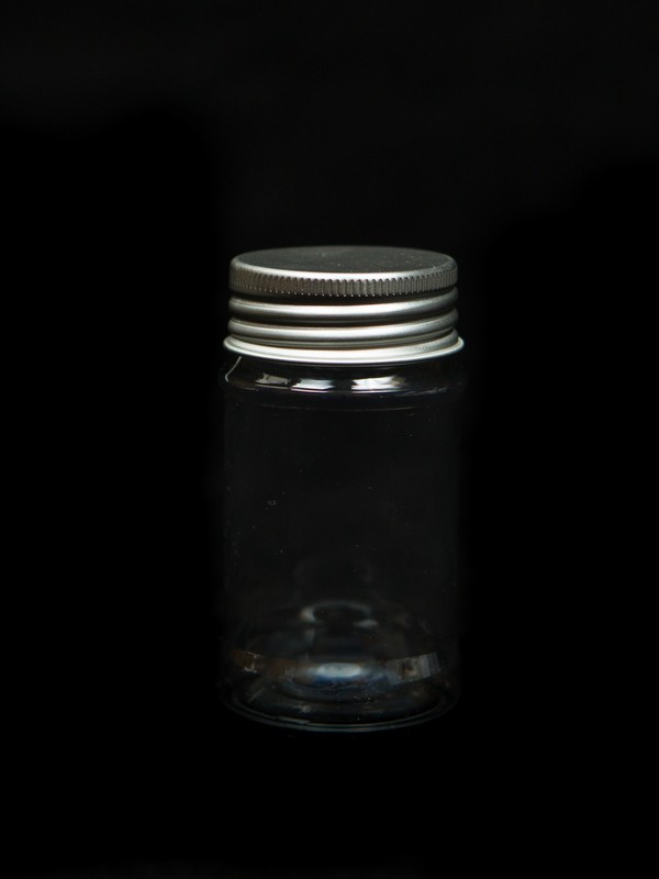 PET bottle 100 ml with screw on ALU lid 