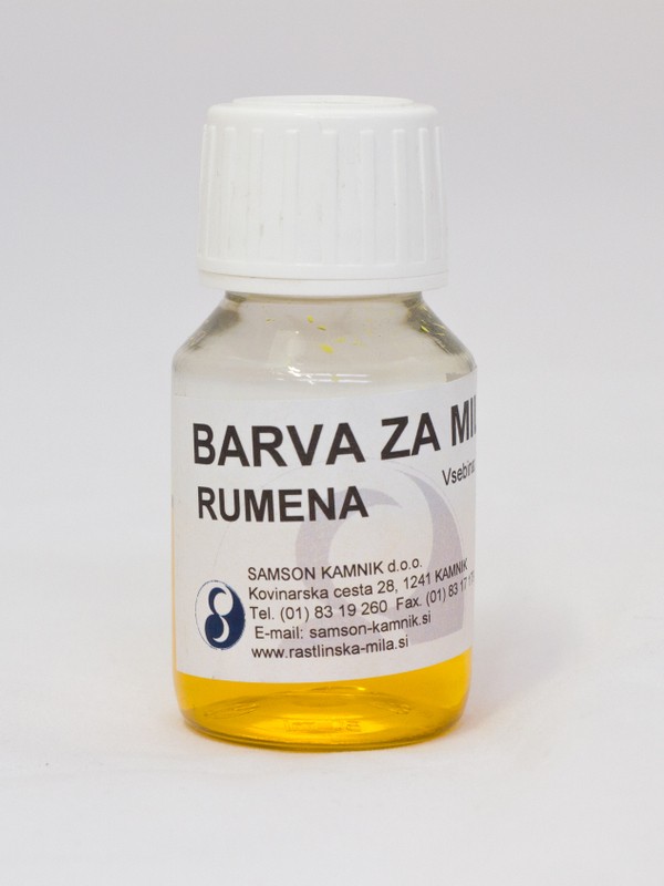 Barva za milo, Rumena 30 ml