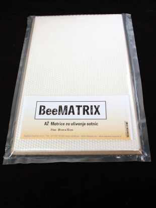 BeeMATRIX AŽ - 2 matrici ; silikonski matrici za izdelavo satnic / satnih osnov