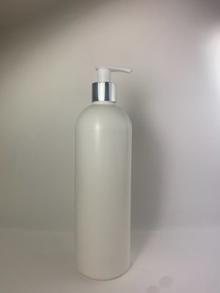 PLASTIC BOTTLE white with PUMP DISPENSER 500 ml