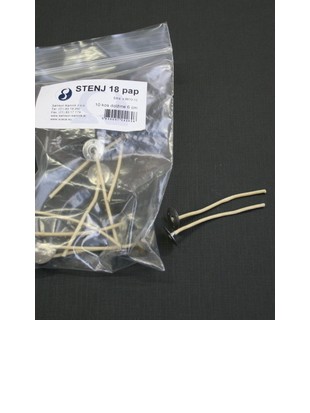 WAXED WICK with paper core 18 PAP 6 cm 10 pcs