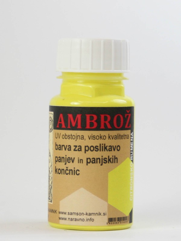 AMBROŽ barva za panje CITRONSKO RUMENA 125 ml