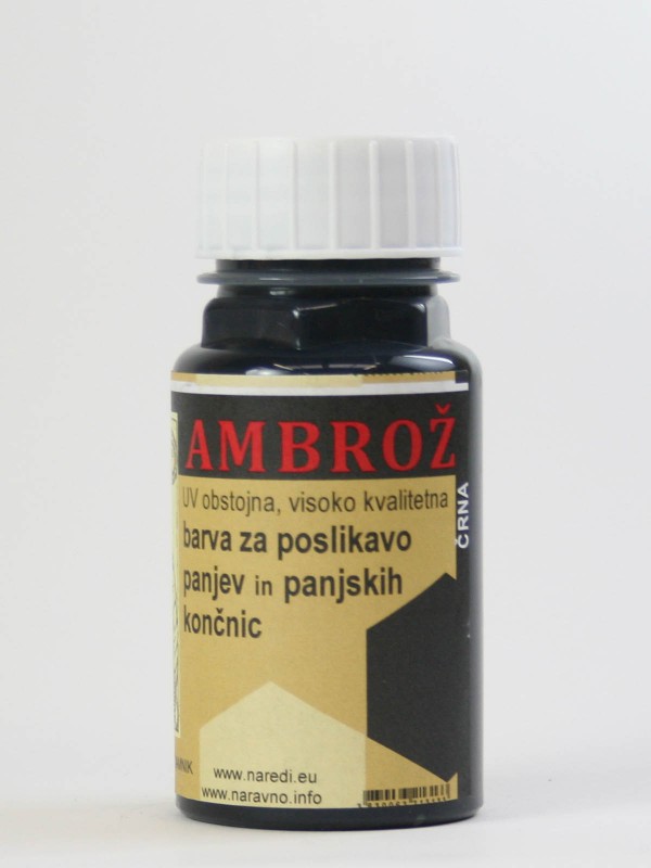 AMBROŽ barva za panje ČRNA 125 ml