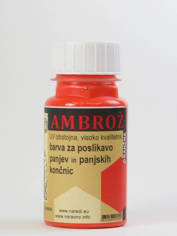 AMBROŽ barva za panje ORANŽNA 125 ml