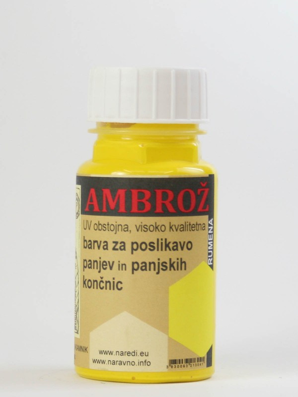 AMBROŽ barva za panje RUMENA 125 ml