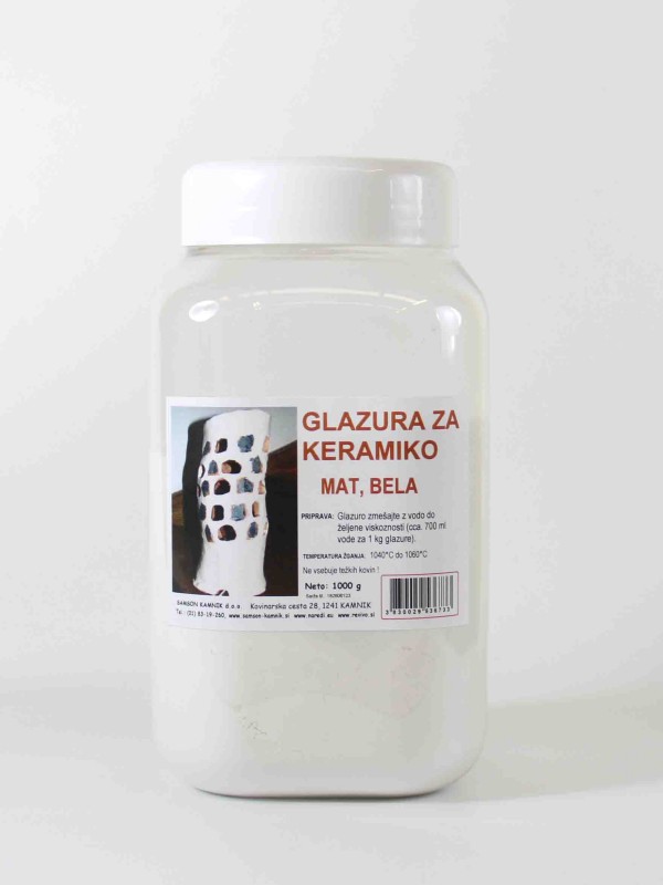 GLAZE white, matte finish 1 kg