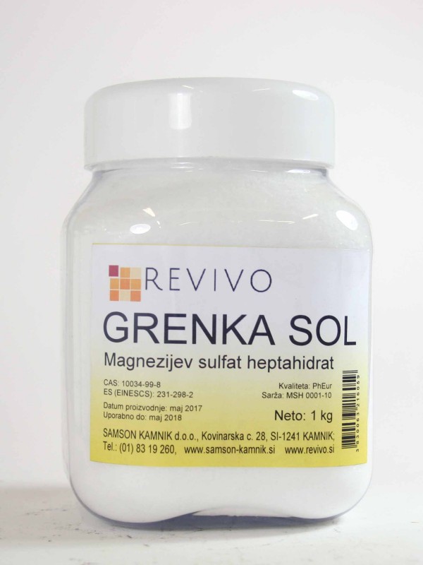 GRENKA SOL (Magnezijev sulfat) 1 kg