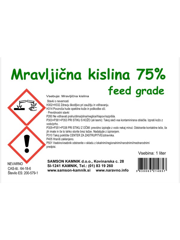 MRAVLJIČNA KISLINA 75% 1l