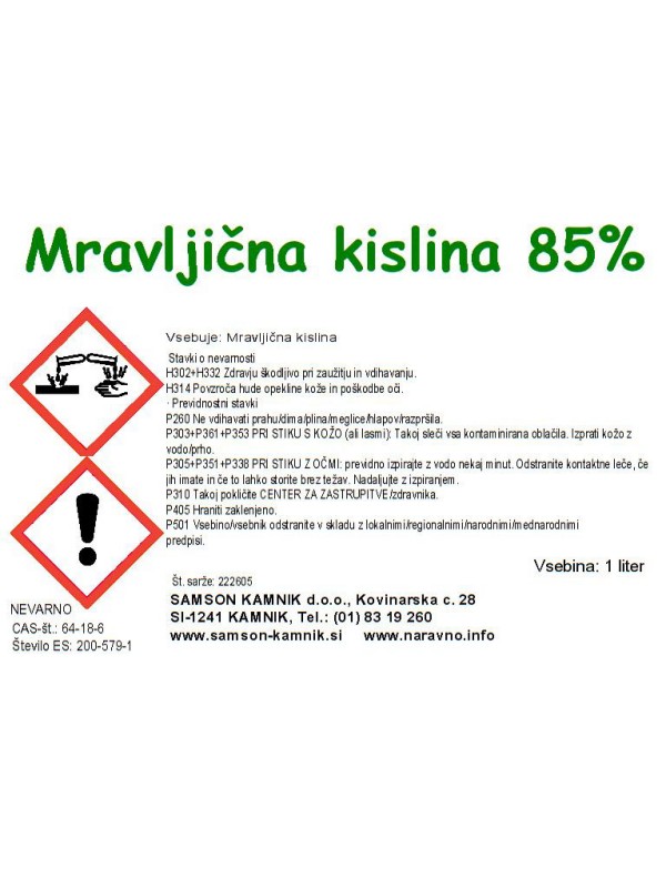 MRAVLJIČNA KISLINA 85% 1l