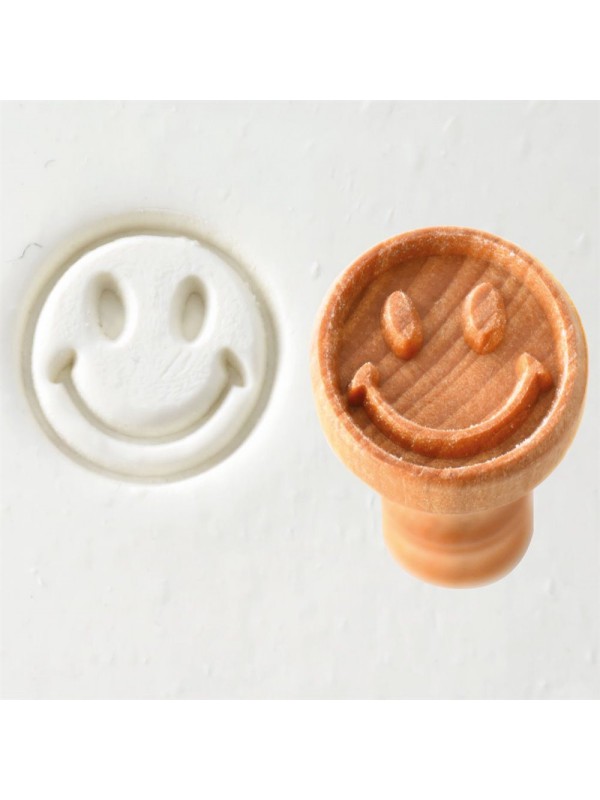 Wooden stamp SMILEY FACE 